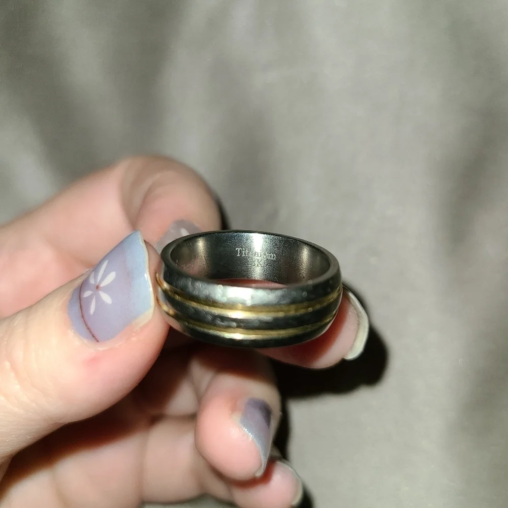 Comfort band titanium ring size 7.5